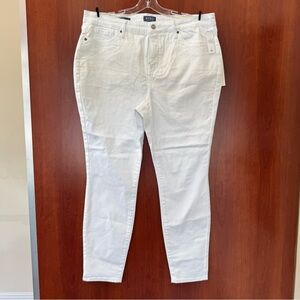 New NYDJ Jeans Womens Size 16  White Skinny Stretch Comfort Lift X Tuck Summer